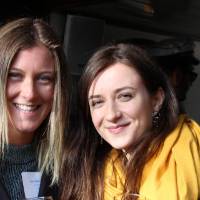 two women lakers enjoying the boat tour